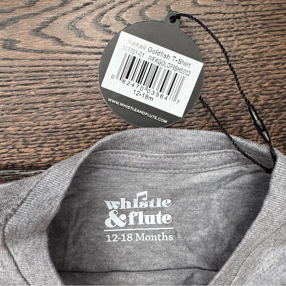 Whistle and Flute Gray Fish Tee and Orange Pants Set - Picture 7 of 7